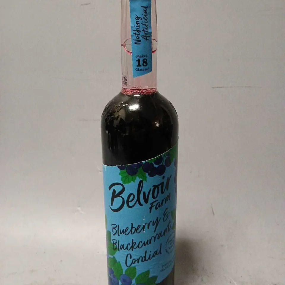 SET OF 6 BELVOIR BLUEBERRY BLACKCURRANT CORDIAL