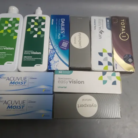 LOT OF ASSORTED EYECARE ITEMS TO INCLUDE SPECSAVERS, ACUVUE AND TOTAL 1