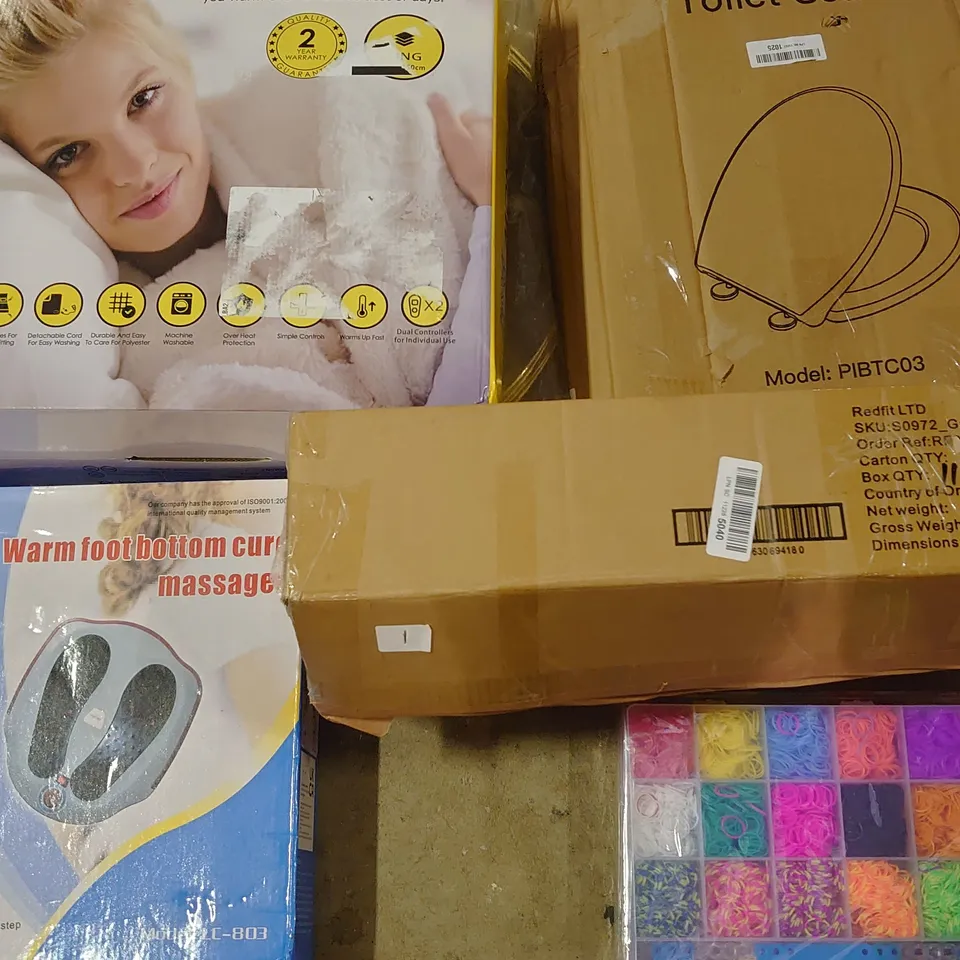 UNPROCESSED PALLET OF ASSORTED ITEMS TO INCLUDE HEATED BLANKET, FOOT MASSAGER AND GROW TENT