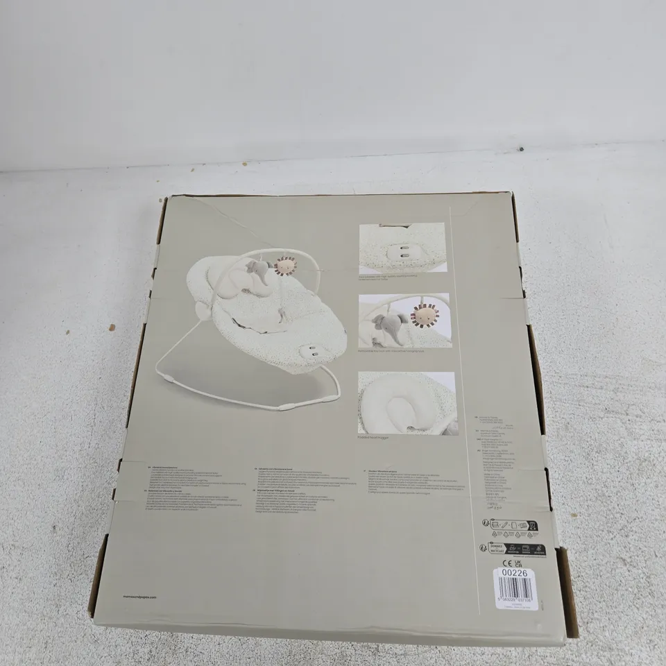 MAMAS & PAPAS CAPELLA VIBRATE & SOUND BOUNCER – BOXED (0–6 MONTHS)