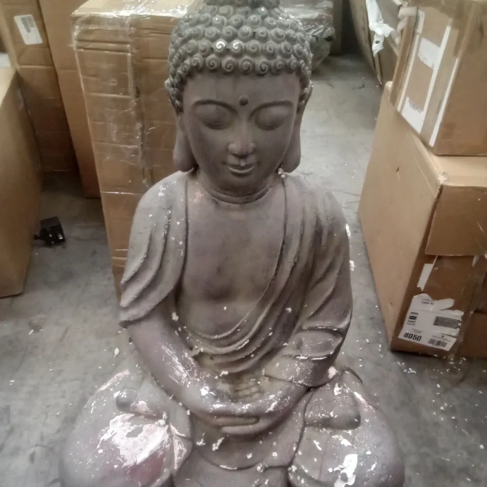 BOXED LARGE SITTING BUDHA FIGURE