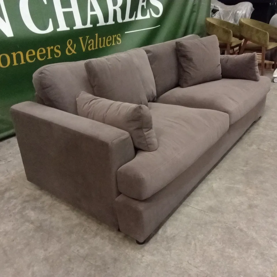 QUALITY DESIGNER DREW 3 SEATER VELVET SOFA
