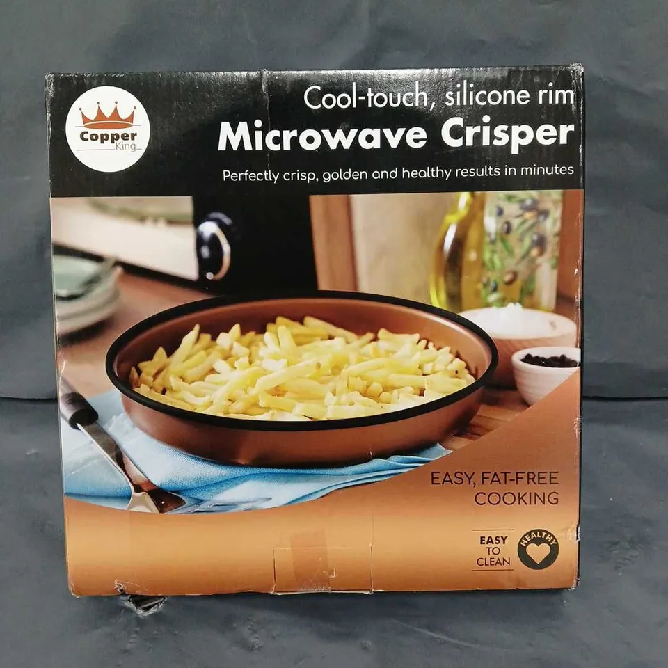 BOXED COPPER KING MICROWAVE CRISPER 