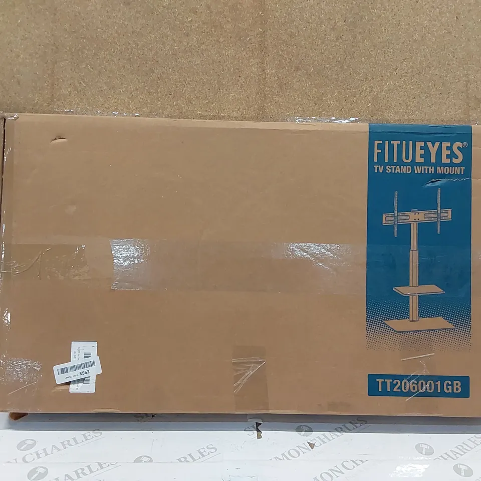BOXED FITUEYES TT206001GB TV STAND WITH MOUNT (1 BOX)