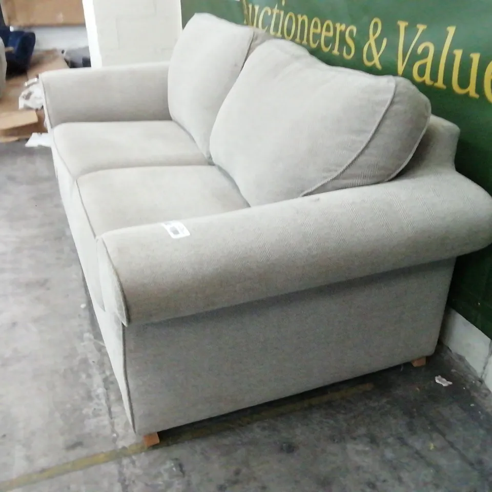 DESIGNER SOFOLOGY ASHFORD BEIGE FABRIC TWO SEATER SOFA 