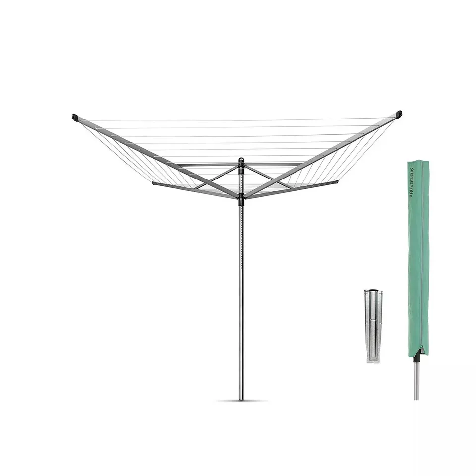 BRABANTIA LIFT-O-MATIC ROTARY DRYER WITH SOIL SPEAR AND COVER - COLLECTION ONLY