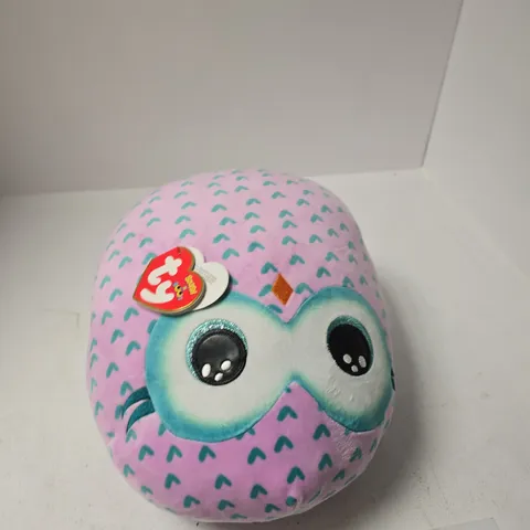 TY BEANIE BOOS PINK OWL PLUSH – HEART TAG