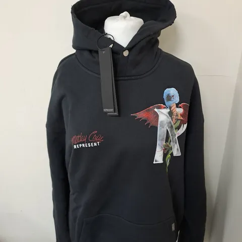 REPRESENT MOTLEY CRUE INITAL HOODIE SIZE M