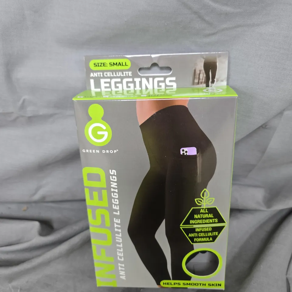GREEN DROP INFUSED ANTI-CELLULITE LEGGINGS – WOMEN'S, SIZE UK S (SMALL)