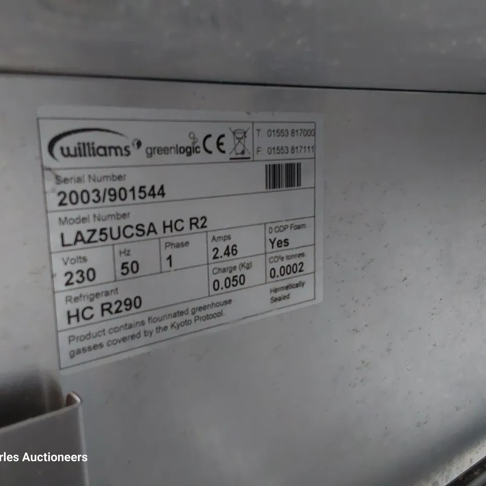 WILLIAMS UNDERCOUNTER FRIDGE LAZ5UCSA R2