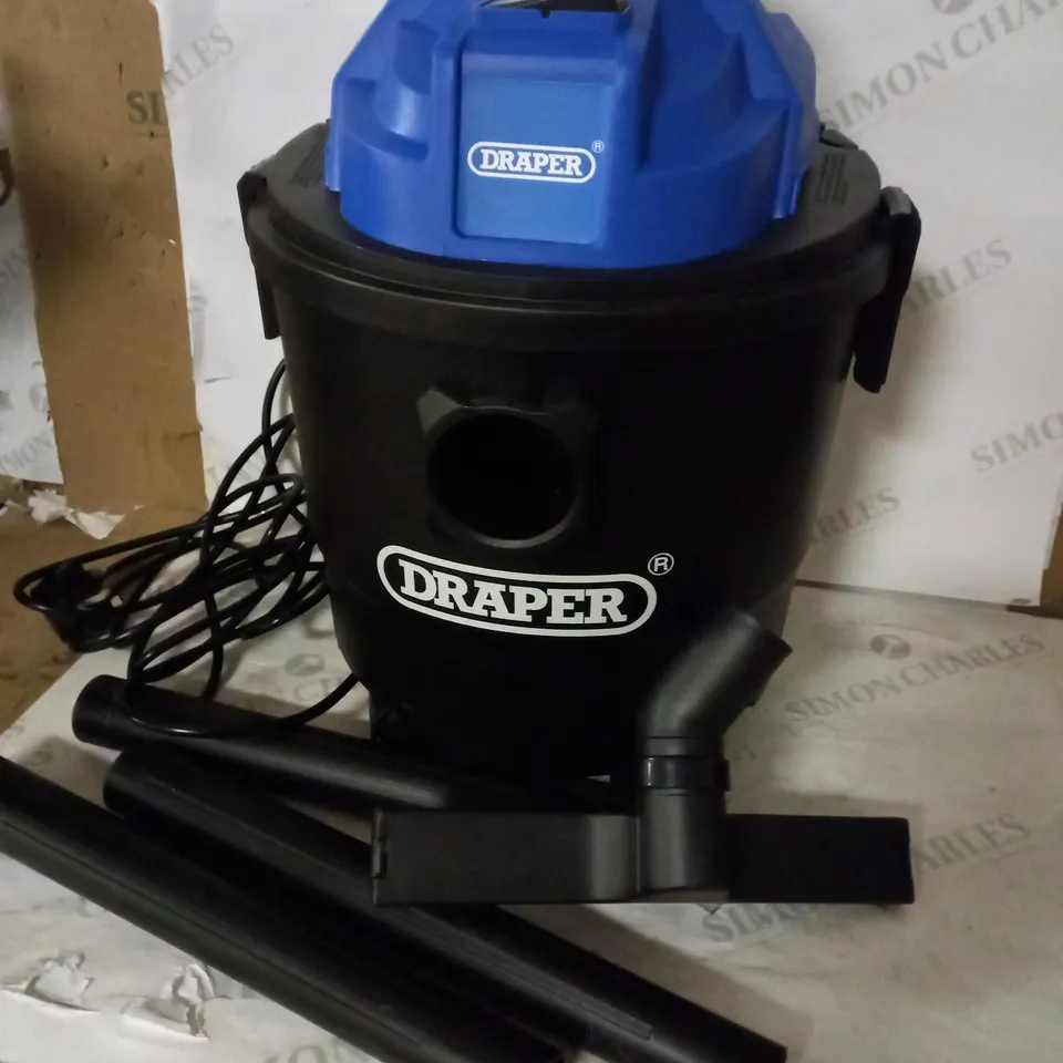 DRAPER 90107 230V 1250W 15L WET AND DRY VACUUM CLEANER