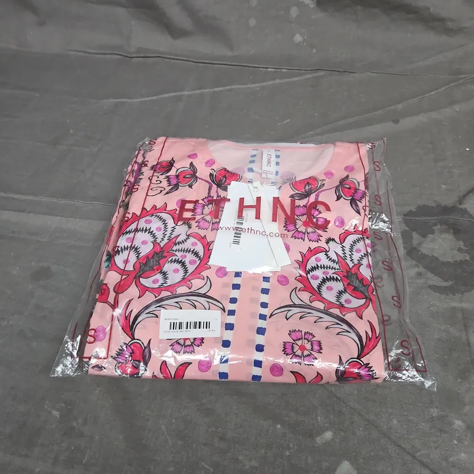 ETHNC PRINTED SUIT IN ICE PINK SIZE S