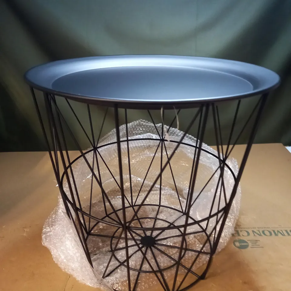 ORIGINAL PRODUCTS BLACK METAL TOP SIDE TABLE 