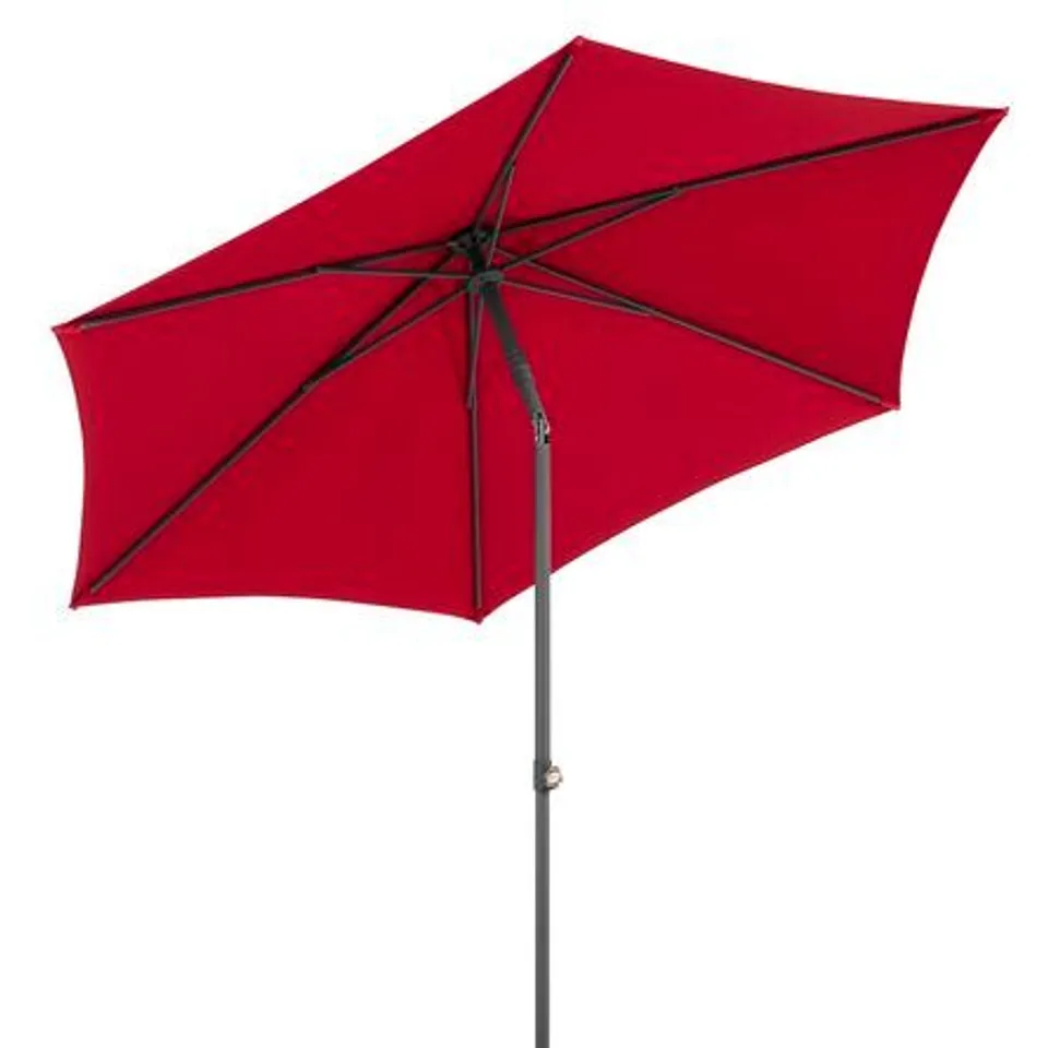 BOXED OUTSUNNY 2.7M WINE RED TRADITIONAL PARASOL 