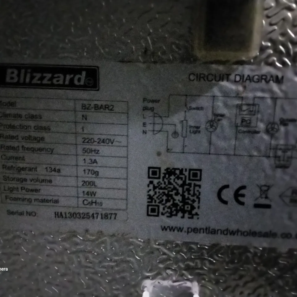 BLIZZARD BZ-BAR2 DRINKS REFRIGERATOR 