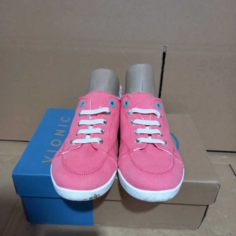 PAIR OF VIONIC PINK PUMPS/TRAINERS - SIZE 6