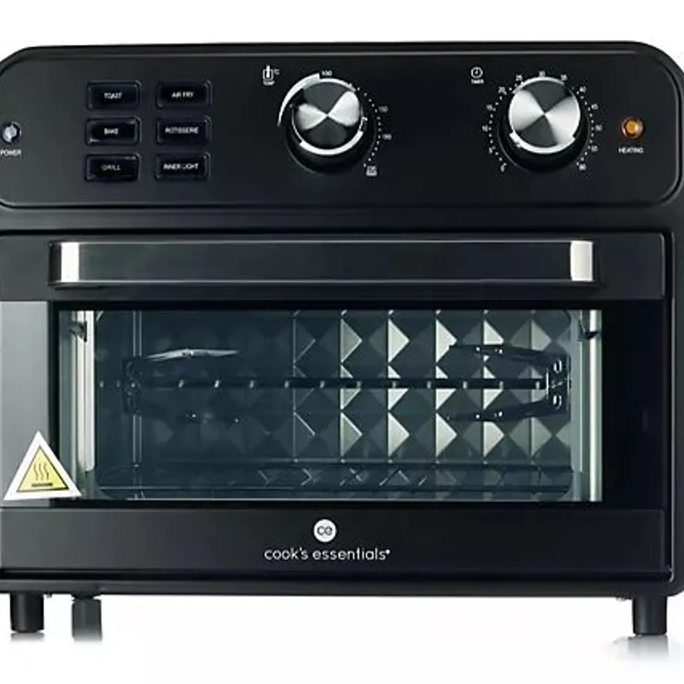 OUTLET COOK'S ESSENTIALS 21L AIRFRYER OVEN WITH ROTISSERIE BLACK