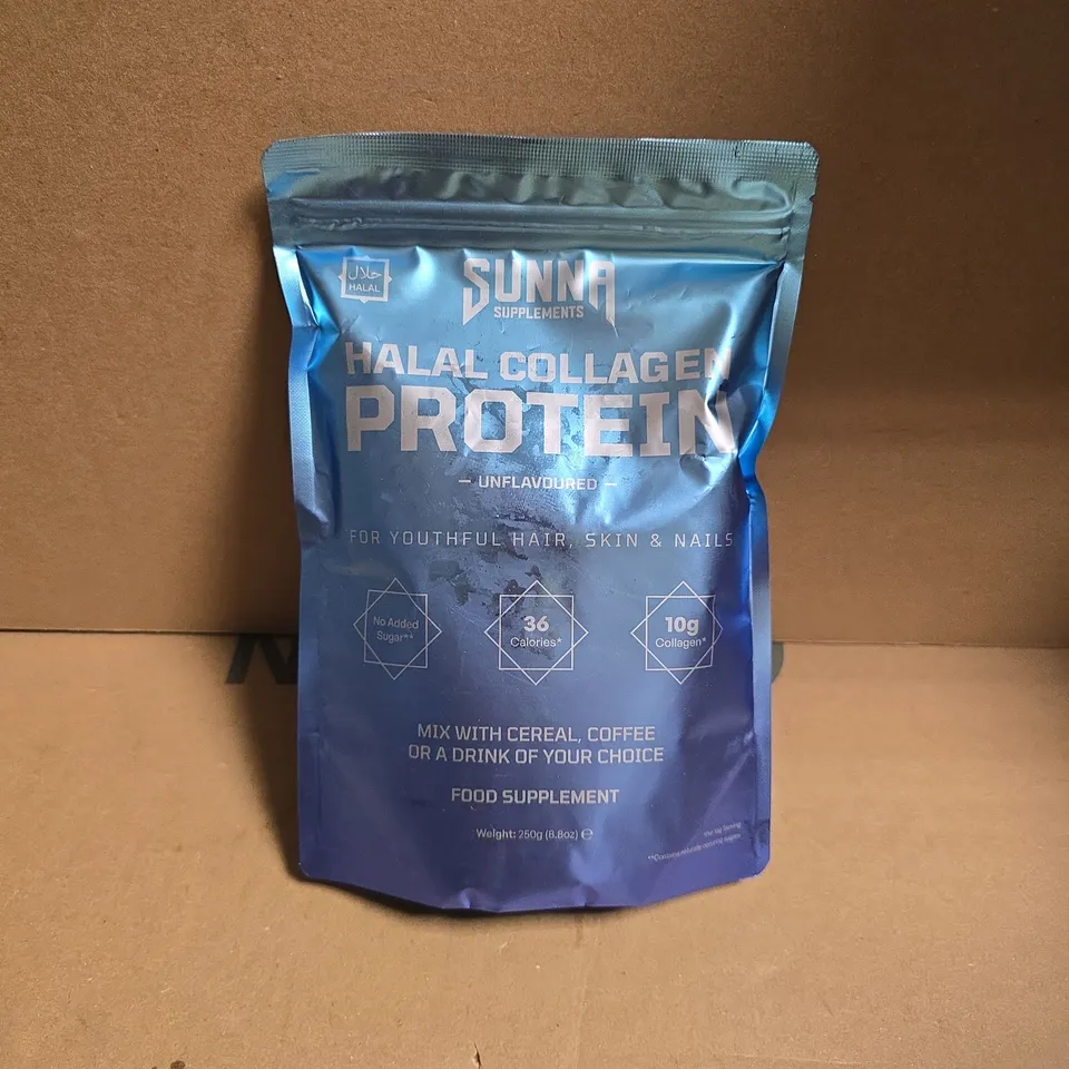 SUNNA SUPPLEMENTS HALAL COLLAGEN PROTEIN UNFLAVOURED (250G)