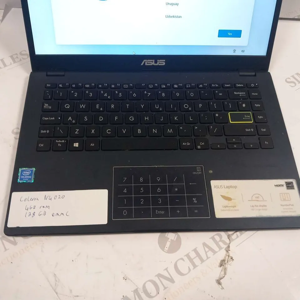 ASUS CELERON N4020 4GB RAM 128GB EMMC 