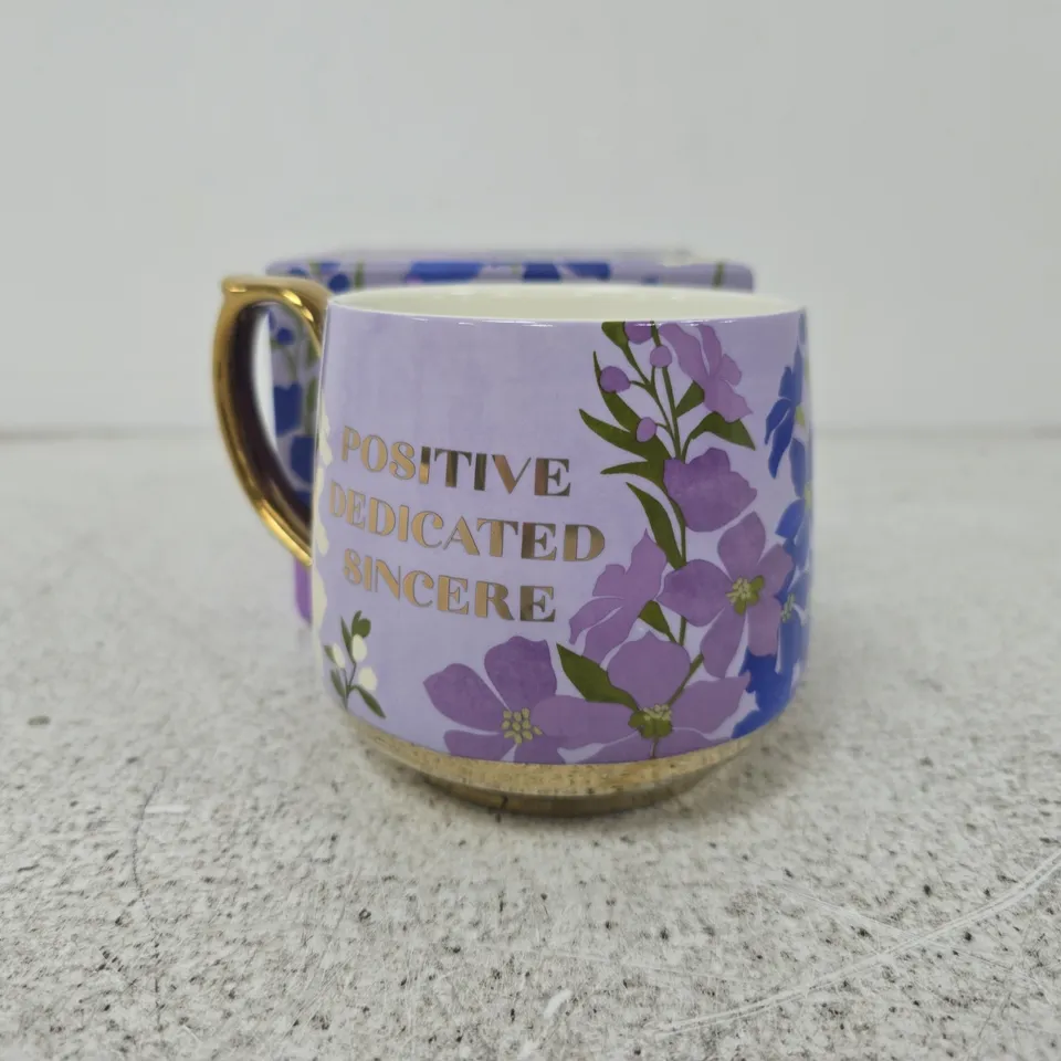 JOHN LEWIS & PARTNERS BIRTH FLOWER MUG – JULY LARKSPUR (BOXED)