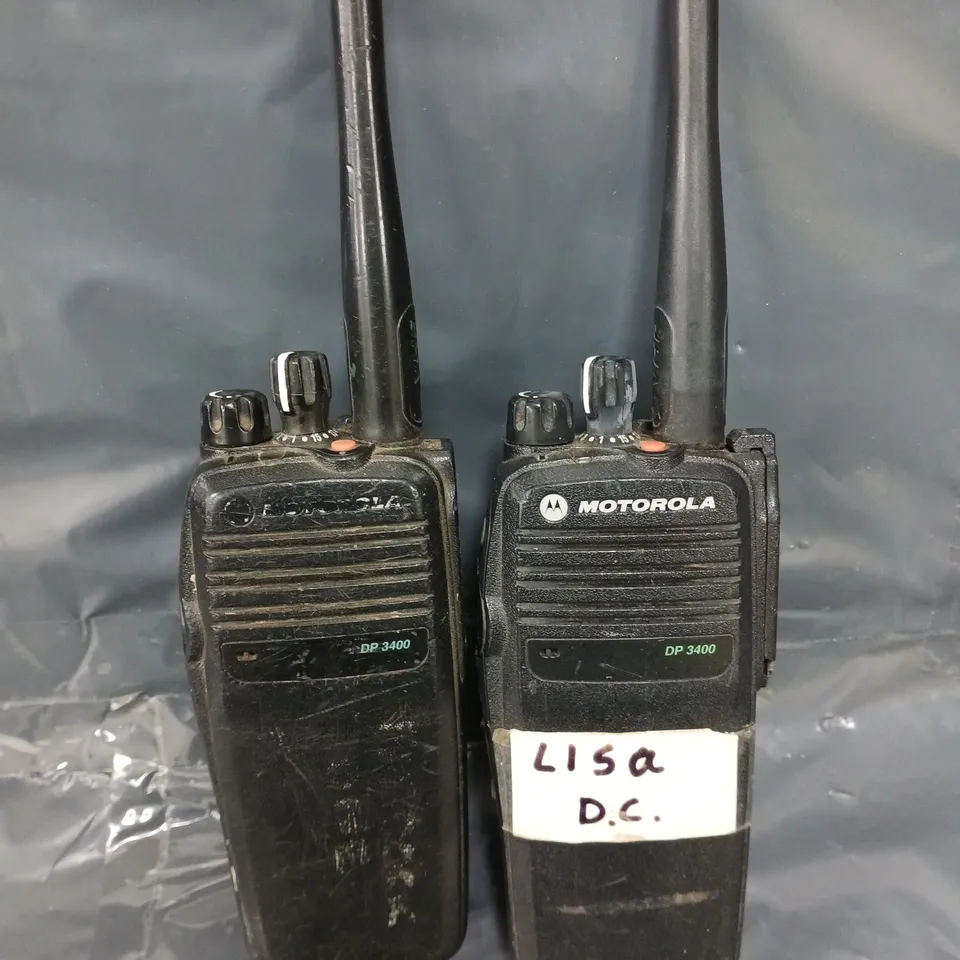 PAIR OF MOTOROLA DP 3400 WALKIE TALKIE