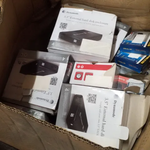 PALLET CONTAINING ASSORTED PRODUCTS INCLUDING 3.5" EXTERNAL HARD DISK ENCLOSURE, USB EMBEDDED CARD READER, PC POWER SUPPLIES & 4 PORT HIGH SPEED USB HUBS