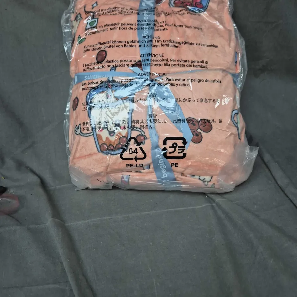 orange snoodie boba tea theme 