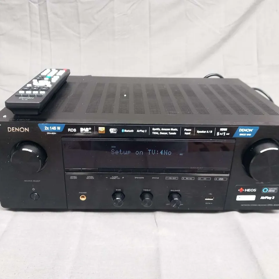 DENON DRA800 BLACK NETWORK/WIRELESS HIFI STEREO RECEIVER,WITH BLUETOOTH, AIRPLAY, ALEXA, GOOGLE
