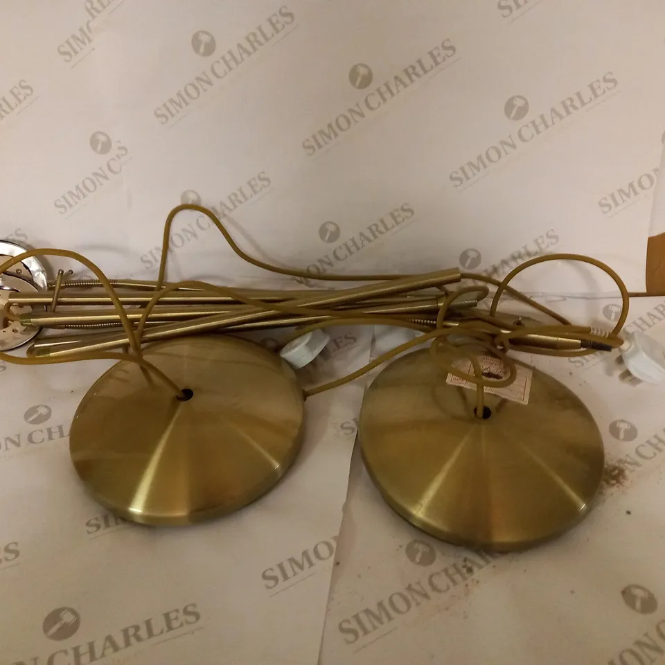 PAIR OF GOLD EFFECT FLOOR LAMPS