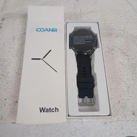 COANR SMARTWATCH WITH ROUND FACE – BOXED, DARK STRAP