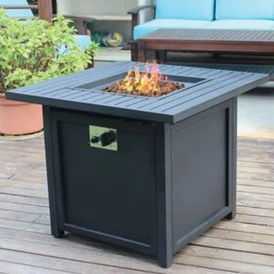 BOXED BOWDVS OUTDOOR GAS FIRE PIT TABLE (1 BOX)