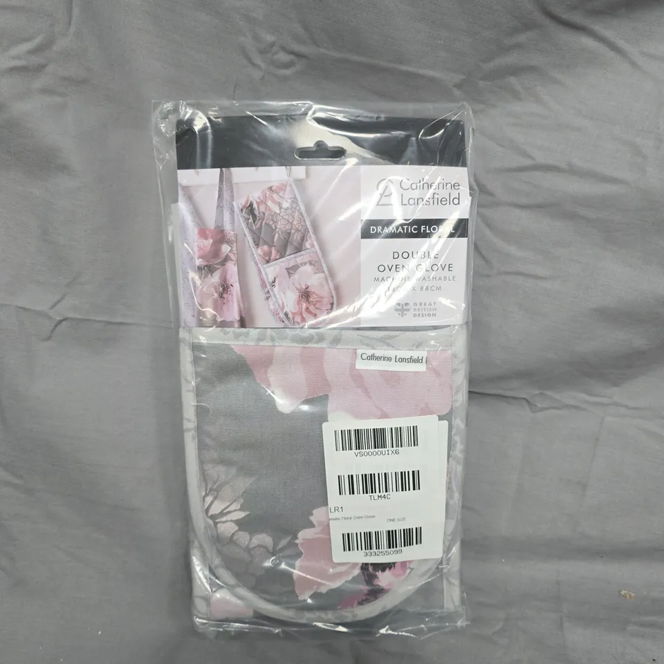 CATHERINE LANSFIELD DOUBLE OVEN GLOVE – DRAMATIC FLORAL