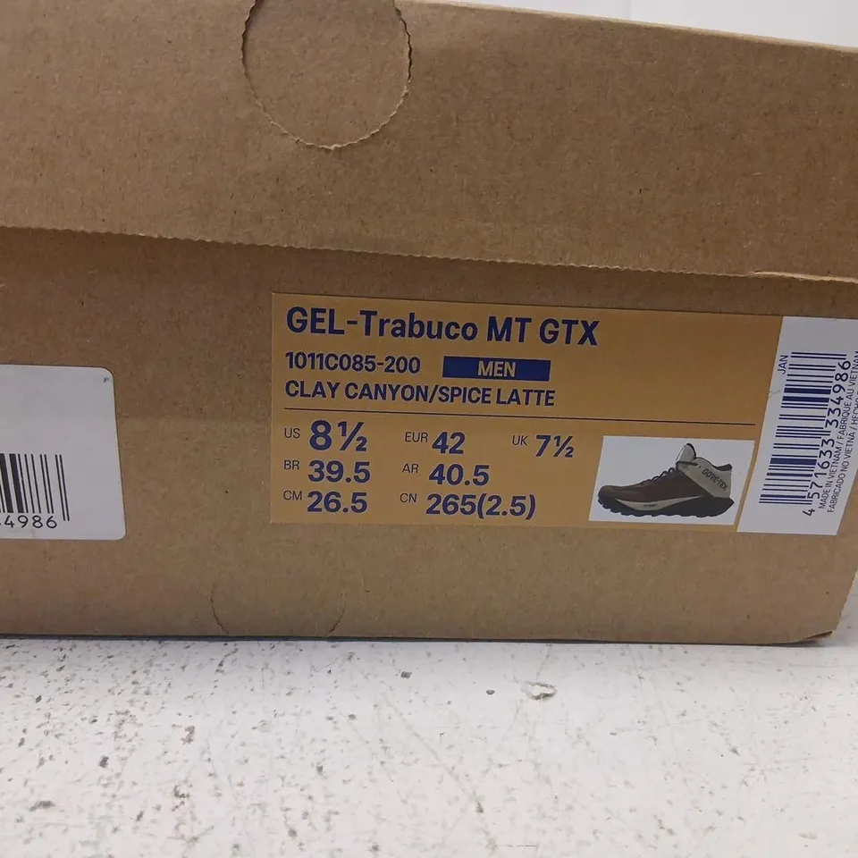 ASICS GEL-TRABUCO MT GTX HIKING SHOES – CLAY CANYON/SPICE LATTE, UK 7.5