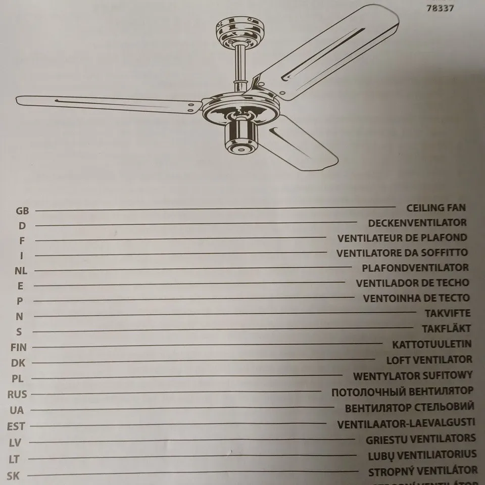 WESTINGHOUSE INDUSTRIAL CEILING FAN CHROME 