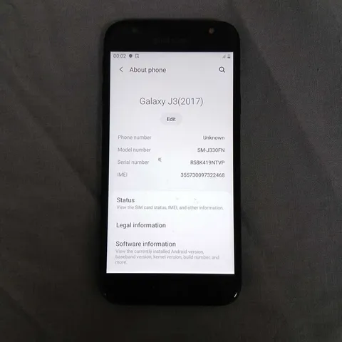 SAMSUNG GALAXY J3 (2017) – BLACK (SM-J330FN)