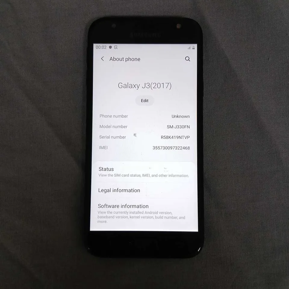 SAMSUNG GALAXY J3 (2017) – BLACK (SM-J330FN)