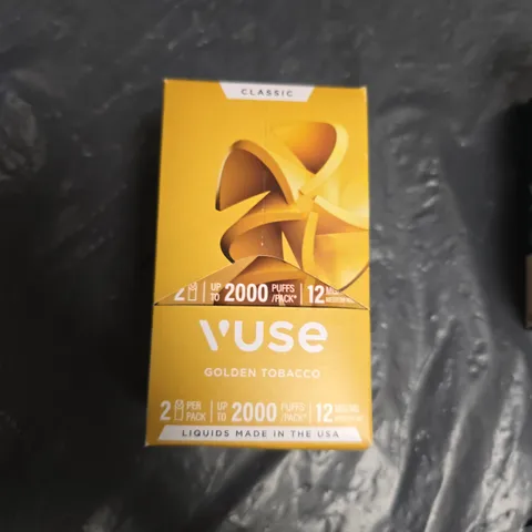 VUSE GOLDEN TOBACCO E-LIQUID – 2 PACK (12 MG/ML, UP TO 2000 PUFFS/PACK)