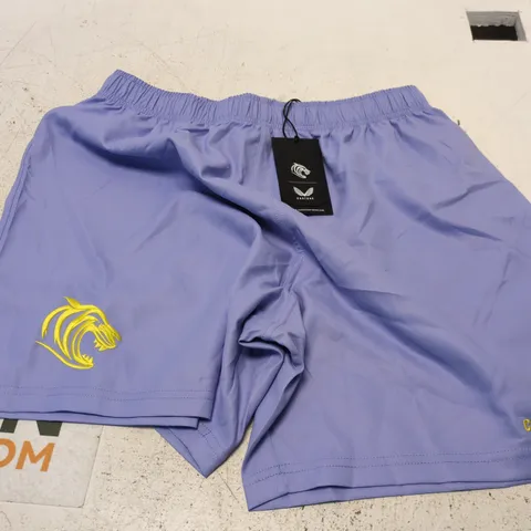 LEICESTER TIGERS CASTORE AWAY REPLICA SHORT – LAVENDER, UK L