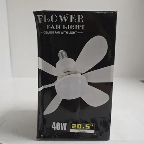 FLOWER FAN LIGHT β CEILING FAN WITH LIGHT, 40W, 20.5\" WIDE β BOXED
