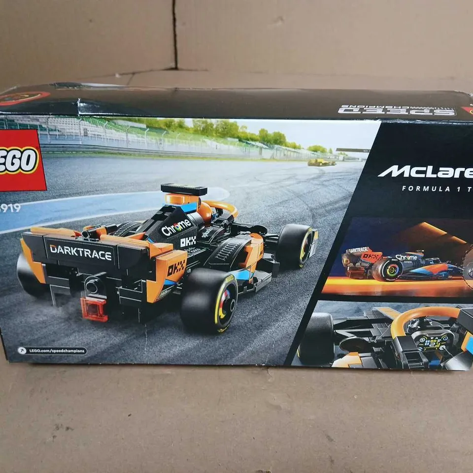 BOXED LEGO SPEED CHAMPION 2023 MCLAREN F1 RACE CAR - 76919