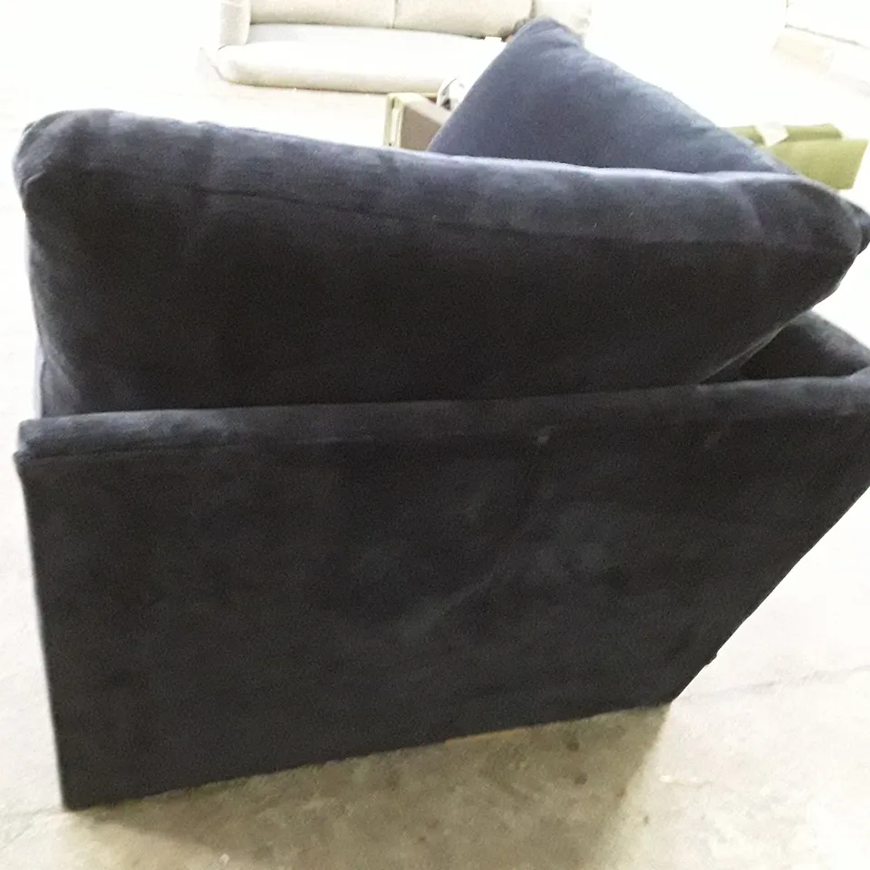 QUALITY DESIGNER SCARLETT SOFA CORNER SECTION - BLACK FABRIC