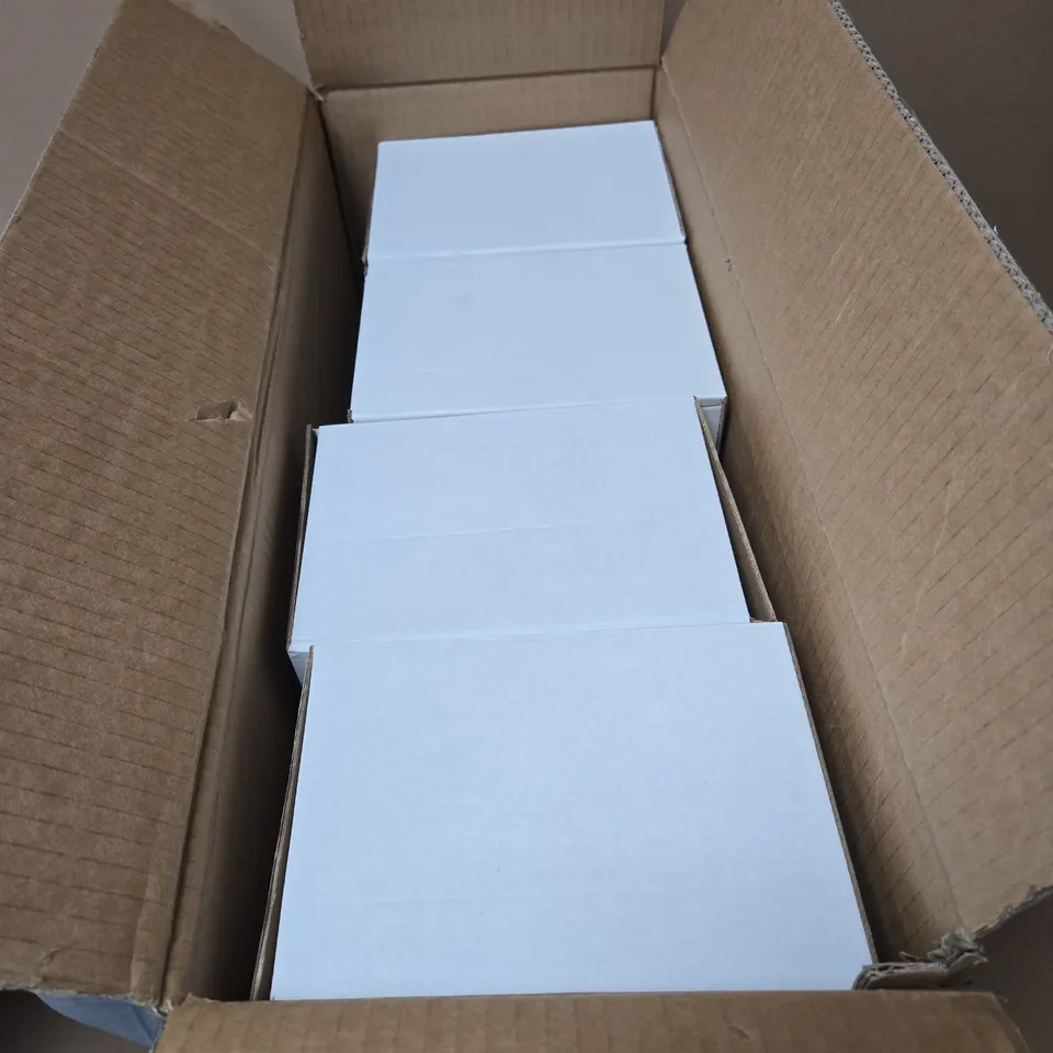 BOX OF 8 X TAN LEATHER JEWELLERY/GLASSES TRAVEL CASES WITH GREY INTERIOR BOXED