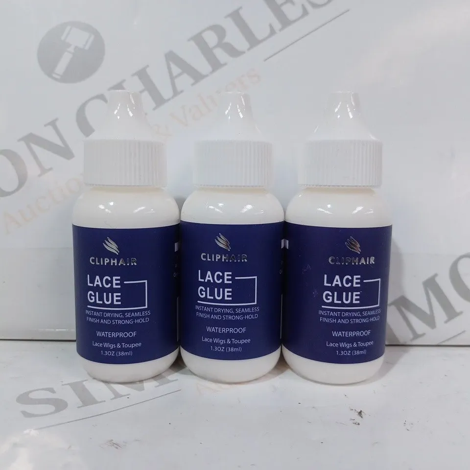 APPROXIMATELY 10 CLIPHAIR LACE GLUE BOTTLES (38ML BOTTLES)