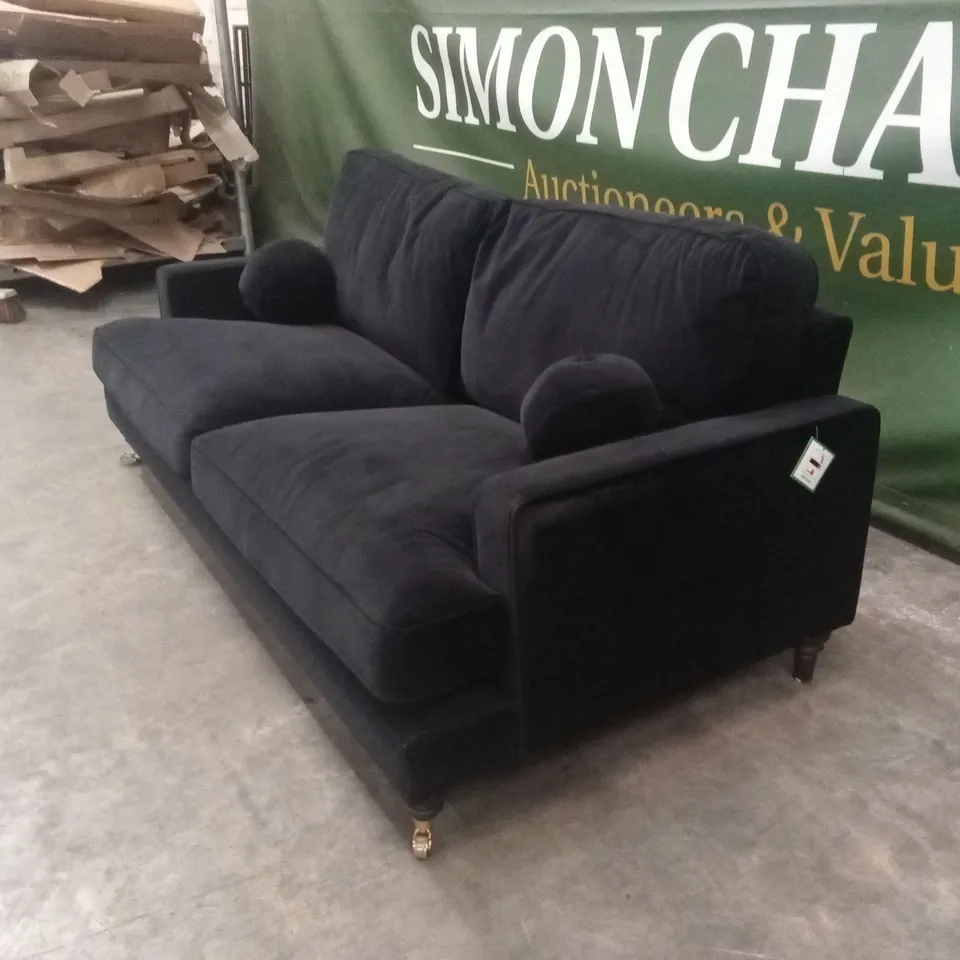 QUALITY DESIGNER SOLACE+CO 3 SEATER BLACK VELVET