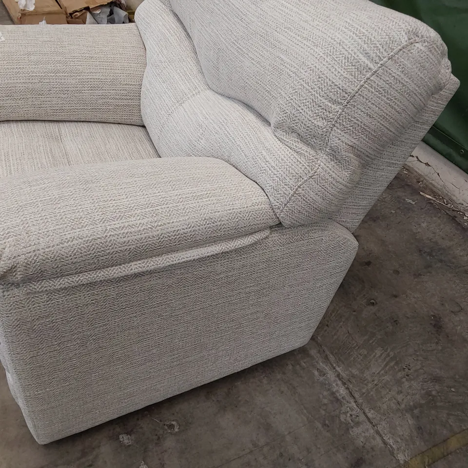 QUALITY BRITISH DESIGNER G PLAN STRATFORD EASY CHAIR CHEVRON DOVE FABRIC 