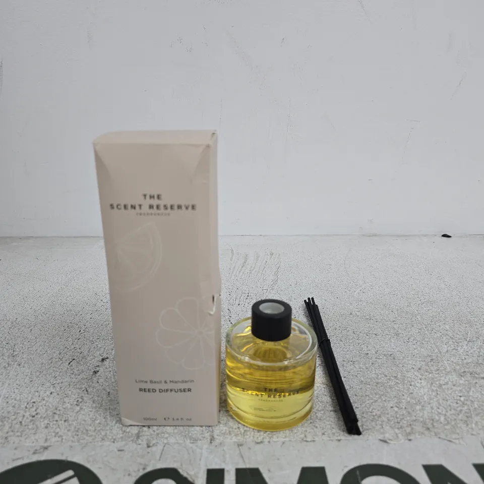 THE SCENT RESERVE REED DIFFUSER – LIME BASIL & MANDARIN (BOXED)