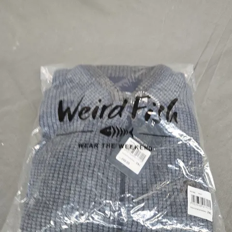 BAGGED WEIRD FISH ECO FULL ZIP GRID FLEECE SIZE 2XL