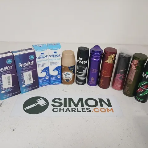 APPROXIMATELY 23 ASSORTED AEROSOLS TO INCLUDE; ASSORTED HEALTH & BEAUTY PRODUCTS β DEODORANTS, NASAL SPRAYS & AIR FRESHENERS