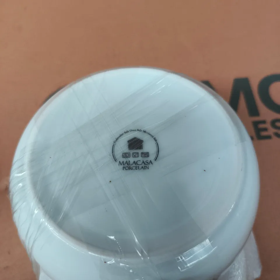 4 X WHITE MALACASA PORCELAIN BOWLS