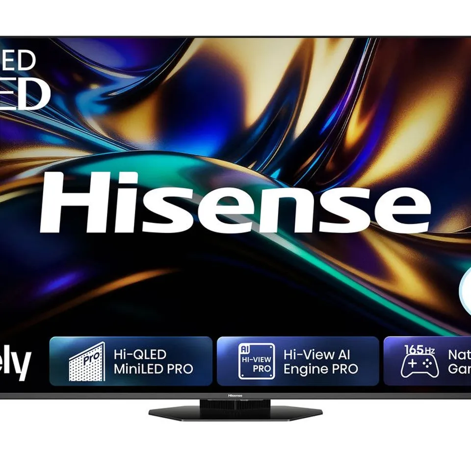 HISENSE 65U8QTUK 65 INCH MINI LED 4K ULTRA HD 165HZ HDR SMART AI TV WITH FREELY
